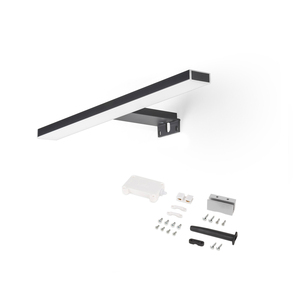 Leo 280 mm LED specchio da bagno faretto IP44 verniciato nero 5150114 tecnoplastiche EMUCA prodotto - Product Image 1