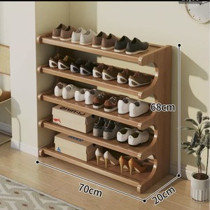 <span class=keywords><strong>Scarpiera</strong></span> a 5 livelli in legno massello, scaffale porta scarpe multistrato <span class=keywords><strong>con</strong></span> ripiano superiore per ingresso, soggiorno, casa - Product Image 6