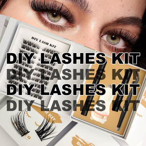 <span class=keywords><strong>Cils</strong></span> en grappes naturels et moelleux, vente en gros, marque privée, <span class=keywords><strong>cils</strong></span> individuels pré-coupés, kit d'extension de <span class=keywords><strong>cils</strong></span> DIY à <span class=keywords><strong>domicile</strong></span> - Product Image 3