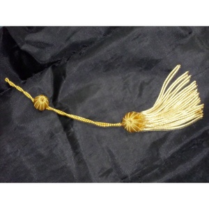 Wholesale Doctoral Tam Graduation Honor Tassel in Gold & Silver or in Any Silk Colors in Single Customized High Quality Metallic - Product Image 2