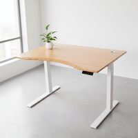 Bureau debout en bambou, table électrique réglable en hauteur, plateau en bambou, matériau écologique, bureau debout
