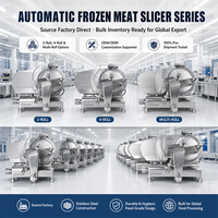 Trancheuse à viande automatique professionnelle, machine à découper le fromage facile à nettoyer, machine à floquer la viande congelée efficace en acier inoxydable