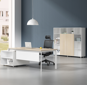 Muebles de oficina modernos Escritorio ejecutivo en forma de L de madera Escritorios de mesa de oficina de lujo de CEO Boss - Product Image 3