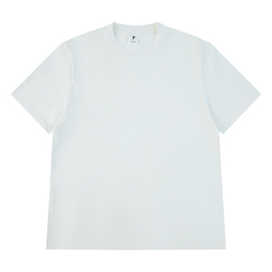 T-shirt à manches courtes en coton épais 220g, double fil, coupe oversize longue, personnalisable avec logo, pour hommes/femmes, vierge, vente en gros - Product Image 6