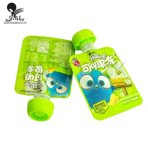 China Supplier aluminum foil soft drink and fruit juice pouch drinks juice packing stand up bag pouch spout bag