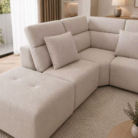 Modernes Elektrisches Verstellbares Ecksofa L-Form Modulares Ecksofa Elektrischer Relaxsessel Gepolstertes Wohnzimmer Villa-Möbel