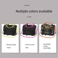 Sac de transport pliable pour animaux de compagnie avec fermeture éclair double face, approuvé par les compagnies aériennes, en coton, lin, cuir et tissu Oxford