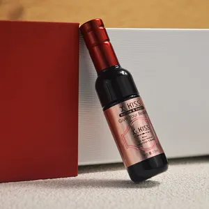 Nuovo Design di originalità bottiglia di vetro per smalto per unghie con vino rosso Champagne da 10ml con tappo a pennello bottiglia vuota di Gel Uv Design speciale