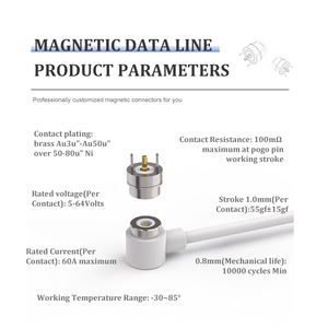 Proveedor profesional Hy91.00174-018 <span class=keywords><strong>Usb</strong></span> 2Pin Cable magnético para Smart Cup Datos de carga Cable de 2 pines - Product Image 2