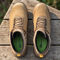 Botas de Senderismo de Gamuza Impermeables para Hombre ELKLAND, Puntera Cerrada, Suela de Goma, Entresuela de EVA, Zapatos de Trekking para Todas las Estaciones