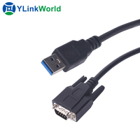 Câble de connecteur personnalisé d sub hdb db9 db15 db23 db25 db26 broches mâle femelle prise de courant ip67 ip68 fil étanche connecteur d-sub