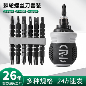Luwei Tools Ratchet <b>Screwdriver</b> <b>Set</b> 12 In 1 Multifunctional Household <b>Phillips</b> Flathead Magnetic Bits With Rust Proof Coating - Product Image 4