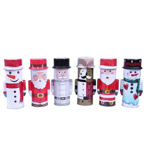 Caja de Metal de hojalata personalizada para galletas, caja de hojalata con forma de soldado de Navidad para regalos, venta al por mayor - Product Image 1