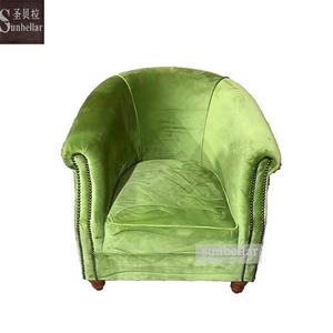 Fauteuil latéral en velours, confortable, moderne, avec tissu en bois, pour les loisirs, salon, club, - Product Image 2