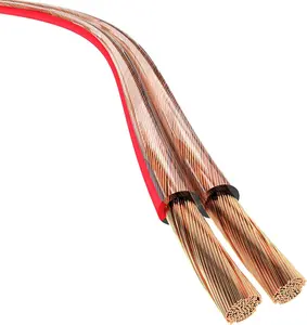 Kabel Audio 2 inti, kawat kabel Speaker CCA OFC tembaga hitam merah 1.5MM 2.5MM