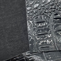 Tissu en cuir synthétique PVC gaufré à motif crocodile, recyclé et respectueux de l'environnement, pour sacs