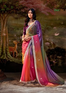 Bộ sưu tập mới thêu làm việc biên giới <span class=keywords><strong>Saree</strong></span> và áo cho đám cưới và lễ hội làm bằng vải lưới bán buôn Nhà cung cấp - Product Image 6