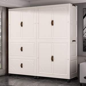 Armoire de rangement pliable en plastique multicouche pour vêtements, idéale pour chambre de bébé ou salon en <span class=keywords><strong>location</strong></span> - Product Image 2