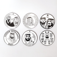 Épingles Souvenirs en Émail avec Logo Embossé Personnalisé du Royaume d'Arabie Saoudite, Plaqué Or, Aimant