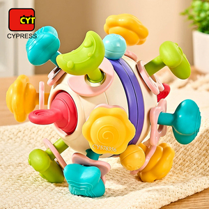 <span class=keywords><strong>Giocattoli</strong></span> per bambini neonati 4 In <span class=keywords><strong>1</strong></span> bambino spazio masticabile per giocare a sfera di sicurezza materiale morbido per 3-6 mesi <span class=keywords><strong>giocattoli</strong></span> per allenamento con impugnatura - Product Image 3