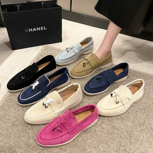 <span class=keywords><strong>Mocasines</strong></span> de <span class=keywords><strong>Mujer</strong></span> 2026 Otoño Nuevos Sólidos Duraderos Talla Grande Suela Blanda Sin Cordones Estilo Europeo Americano Casual Zapatos Planos de Punta Redonda - Product Image 4