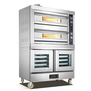 2 in 1 Combi Bakery Equipment machine with prover commercial baking oven with proofer oven gas electric deck oven with proofer