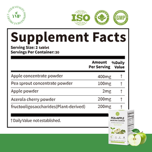 成人生发草药片剂补充剂 OEM/ODM，含苹果浓缩粉，富含膳食纤维，防脱发 - Product Image 5