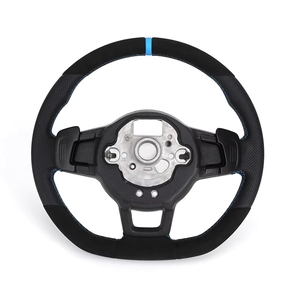 Volante Deportivo de Cuero Semiperforado R <span class=keywords><strong>Line</strong></span> de 3 Radios para VW Golf 5/6/7 R CC (MK5/6/7) - Product Image 2