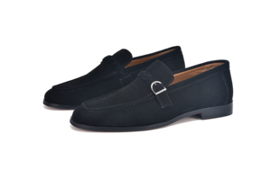 Mocassins en daim de luxe style belge pour hommes, avec bride à boucle tressée à la main, chaussures de ville décontractées et élégantes pour mariage, personnalisables - Product Image 2