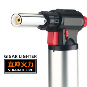Accendino a Fiamma per BBQ, Torcia Lunga 20 CM Antivento per Campeggio e Attività all'Aperto, Pistola Spray in Alluminio e Acciaio Inox, Cartuccia 360 Gradi, Omaggi - Product Image 2