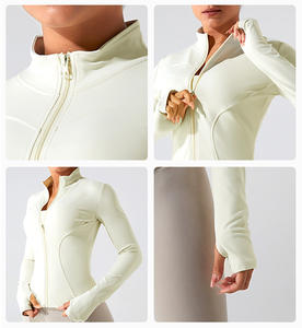 เสื้อแจ็กเก็ตสำหรับเล่นโยคะฟิตเนสของผู้หญิงเสื้อแจ็กเก็ตสไตล์โยคะเกรดเยี่ยมแบบกำหนดเองสำหรับใส่ออกกำลังกาย - Product Image 5