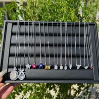 Collier en argent sterling S925 Explosions pour femme, haut de gamme, avec zircon 8A ovale Shuimoyu, motif fleur d'amour et œil de cheval, style sportif
