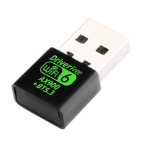 Adaptateur de carte réseau sans fil 2 en 1 AX900, récepteur Wifi 900 Mbps, adaptateur Wifi 6 USB 5.3, sans pilote