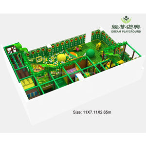 Rêve Enfants Intérieur <span class=keywords><strong>Jungle</strong></span> Thème Trampoline Ball Pool Toboggan en bois Balle de projection interactive Bouncing Battle Game Playground - Product Image 2