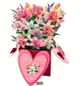 3D Pop Eco-friendly Folk Art Paper Greeting Card Mothers Day for Birthday <strong>Thinking</strong> <strong>You</strong> Anniversary Valentines Day - Product Image 1