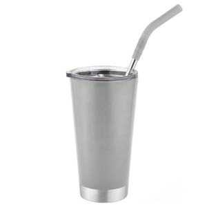 <span class=keywords><strong>Gobelet</strong></span> de voyage isotherme à double paroi en acier inoxydable de 450 ml avec <span class=keywords><strong>paille</strong></span>, écologique, pour bureau, couleurs personnalisables - Product Image 4