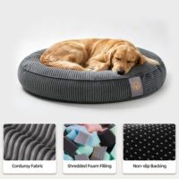 Großhandel Cord-Haustierbett mit abnehmbarem, waschbarem Bezug für alle Jahreszeiten, rundes Sitzsack-Sofa für Katzen & kleine Hunde, für tiefen Schlaf, tragbar