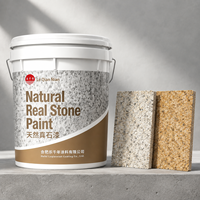 Peinture de pierre naturelle couleur sable, texture marbre rugueuse, revêtement mural extérieur en spray pour la décoration de bâtiments et villas en extérieur