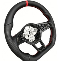 Volant de voiture en cuir personnalisé GTI Jetta Golf Lamando, position des trous d'origine, cuir perforé / Plug & Play