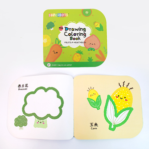 Libro da colorare con frutta e verdura per un'alimentazione sana, 16 pagine spesse con rilegatura sicura, per insegnare ai bambini nutrizione e colori - Product Image 3