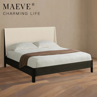 Modernes Luxus-Massivholzbettgestell Designer Gepolstertes Plattformbett Holzbetten für Schlafzimmer-Sets Luxusmöbel