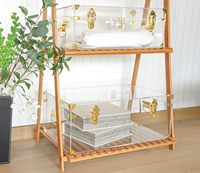 Vente en gros usine : Coffre de rangement décoratif en acrylique transparent, moderne, personnalisé, lavable, à surface polie, avec serrures et poignée