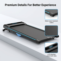 Tapis de course portable pas cher avec moteur 1,5 CV, écran LCD, idéal pour la marche et la course à domicile ou au bureau