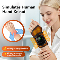 Ceinture de massage portable chauffante pour poignet, rechargeable sans fil, avec compression d'air et chauffage NTC, 4 modes, 15 min