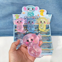 Vaseline Axolotl Squishy Transparent Moldable Non-Rebound Coconut Oil Milk Tea Cup Bear Stress Relief Vent Fidget Toy