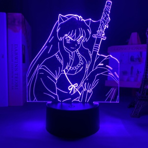 Lámpara LED de Anime Inuyasha para Decoración de Dormitorio Infantil, Luz Nocturna, Regalo de Cumpleaños para Niños, Decoración de Habitación, Lámpara 3D, Manga Inuyasha - Product Image 2