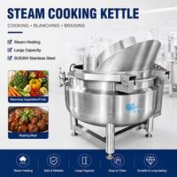 Ketel Masak Industri Tiga-in-Satu untuk Merebus, Mengasinkan, Menggoreng Sayuran, Daging, Bebek, Kacang Kapri, Ketel Perebus Industri