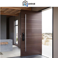 Porte pivotante de sécurité moderne personnalisée pour villa Design contemporain chinois Entrée extérieure en acier inoxydable