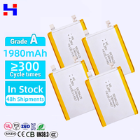 Sel Baterai Lithium 3.8V 583862 OEM ODM 12V 2S 1200mAh 3.7V 10000mAh Kapasitas Tinggi Paket Sel Baterai Lipo untuk Laptop