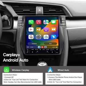 หน้าจอแอนดรอยด์ 14 ขนาด 10.4 นิ้ว สำหรับรถยนต์ฮอนด้า ซีวิค ปี 2016-2020 จอแบบเทสลา วิทยุติดรถยนต์ ระบบนำทาง GPS เครื่องเล่นวิดีโอ มัลติมีเดีย DSP รองรับ Carplay ชุดหัวหน้าจอพร้อมบลูทูธ - Product Image 4